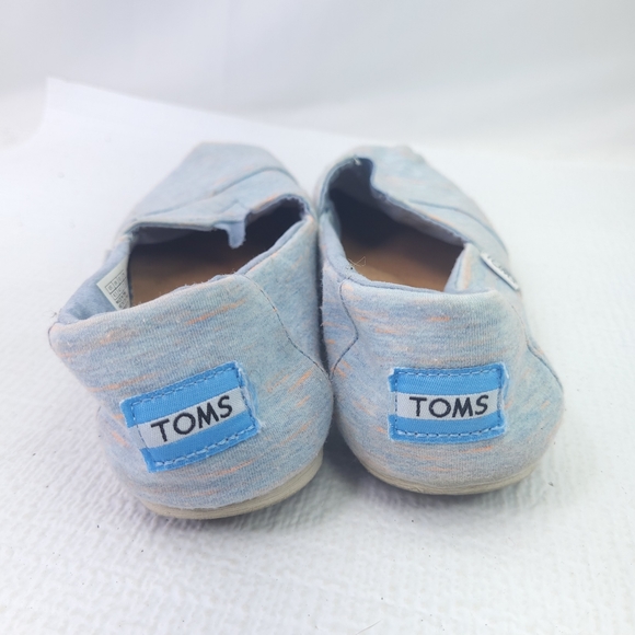 Toms Classics Shoes Solid Blue Wrap Style Slip On Comfort Flats Women Size 6.5 - Picture 3 of 7